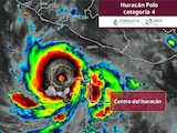 El huracán "Polo" alcanzó la categoría 4 en la escala Saffir-Simpson frente a las costas del Océano Pacífico.