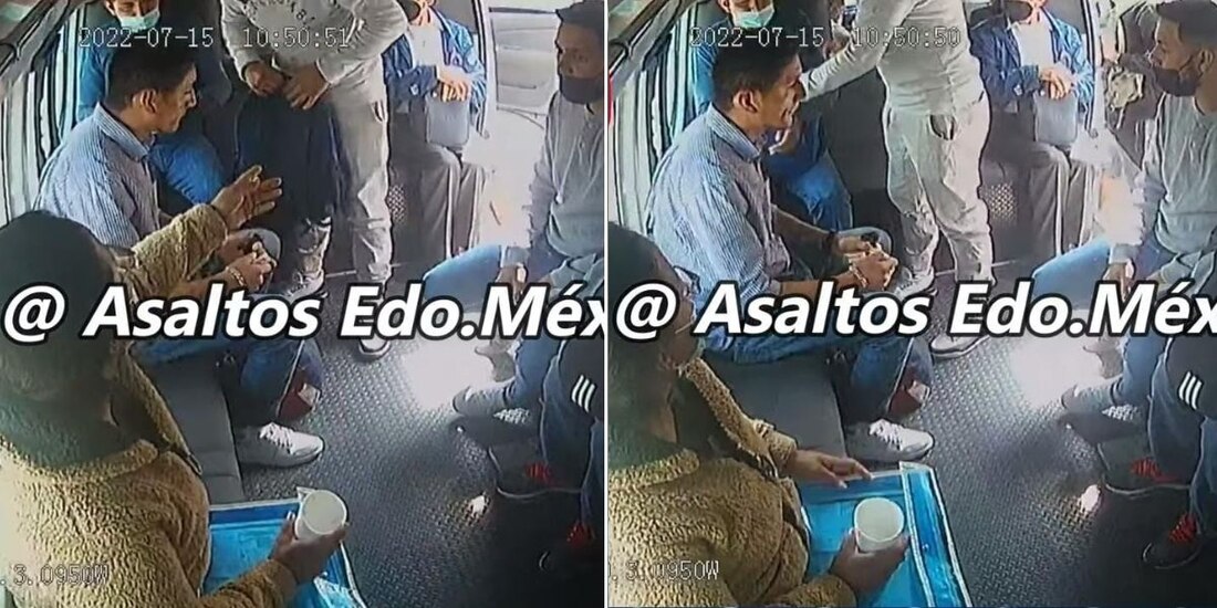 Sujetos asaltan combi, pero regresan INE a pasajero (VIDEO).