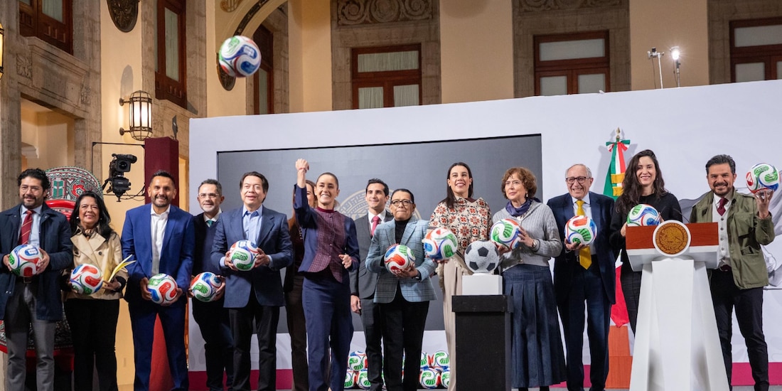 Presentación del Mundial Social en Palacio Nacional.