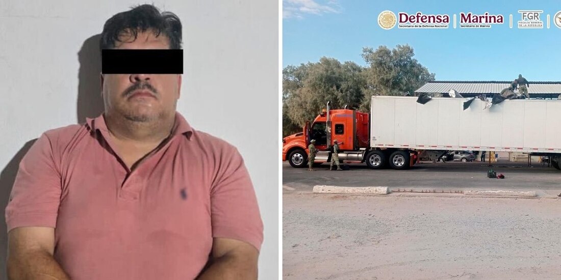 Un tractocamión transportaba más de mil paquetes de aparente cocaína que fueron asegurados por las fuerzas de seguridad federales.