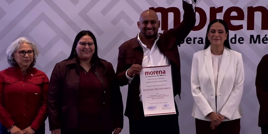 Elí César Eduardo Cervantes Rojas fue nombrado por Morena coordinador de la Defensa de la Transformación en San Luis Potosí.