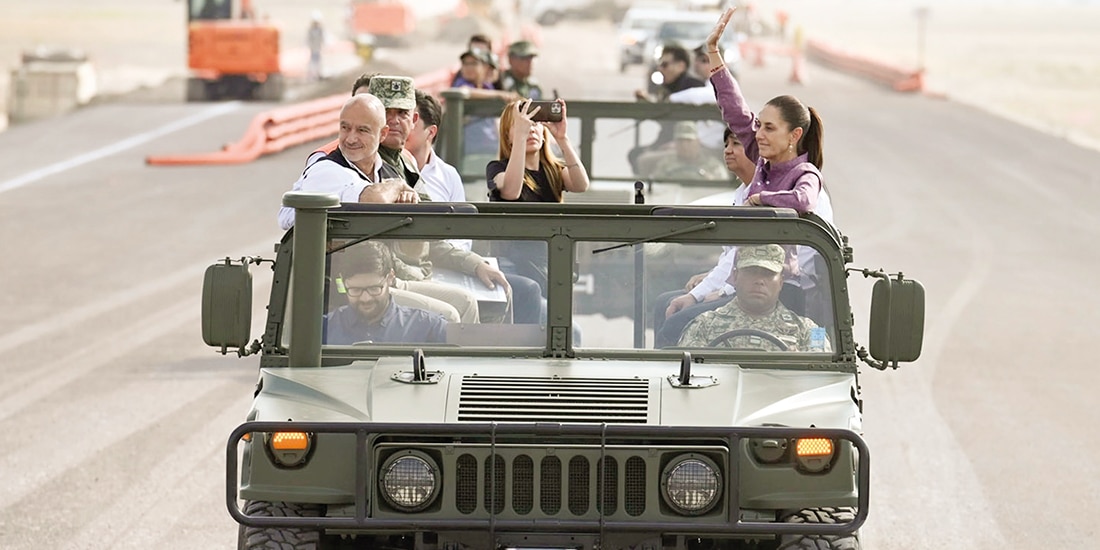 LA PRESIDENTA recorre obras del
Tren México-Pachuca, ayer