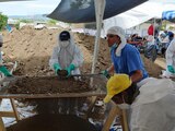 Colectivos de Búsqueda de Morelos con apoyo de peritos de la Fiscalía General del Estado continúan con las excavaciones en las fosas clandestinas del panteón Pedro Amaro de Jojutla
