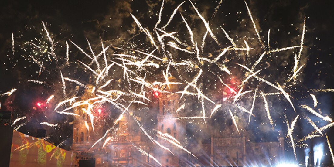 También hubo fuegos artificiales.