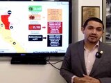 El secretario de Salud de Baja California, Alonso Pérez Rico, presenta actualización de casos de COVID en la entidad.