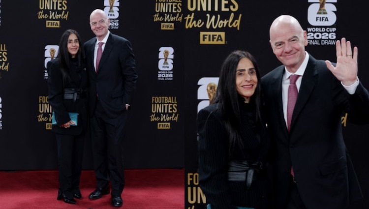 Leena Al Ashqar y Gianni Infantino, en diciembre de 2025