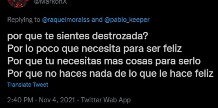 La joven recibió comentarios de apoyo y también críticas por la situación del abuelito