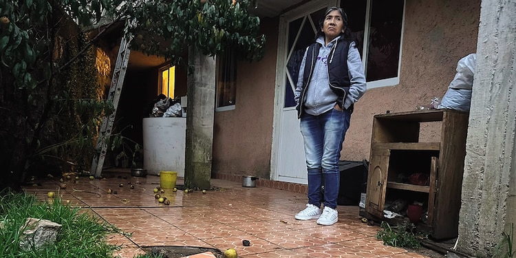 Daños por las lluvias que La Razón constató en un recorrido, el martes, en Cuajimalpa.