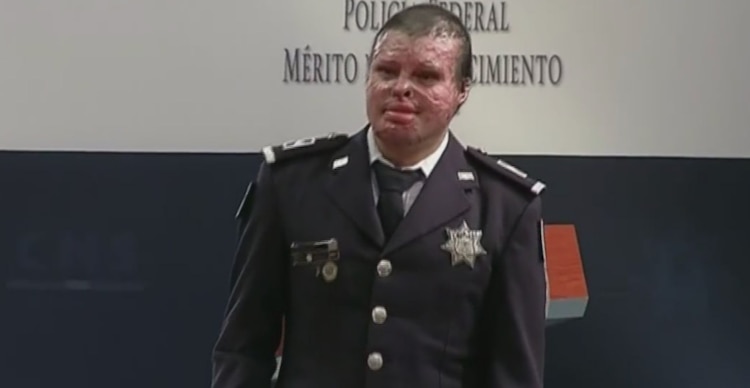 Iván Morales Corrales durante el evento del 90 aniversario de la Policía Federal