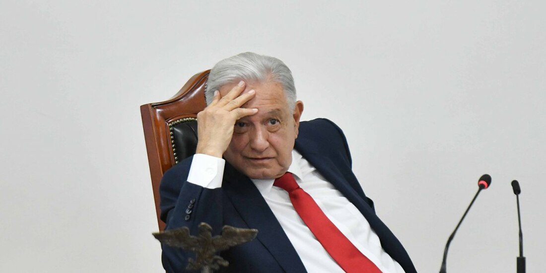 Andrés Manuel López Obrador, presidente de México, durante su la conferencia matutina realizada en el salón Ignacio Zaragoza