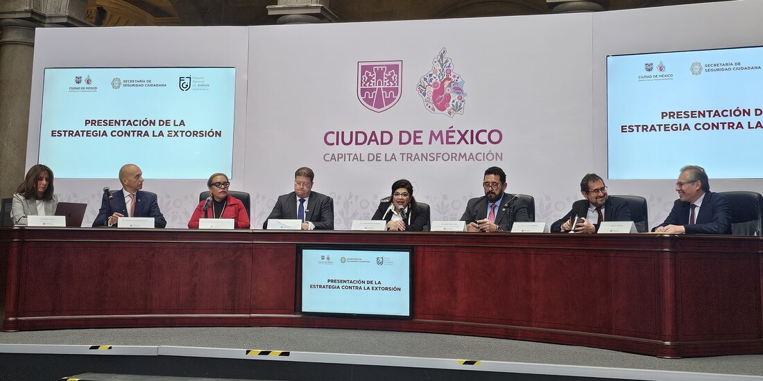 Clara Brugada Molina, presentó la estrategia conta la extorsión