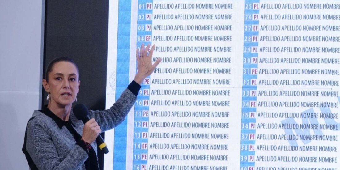 La Presidenta Claudia Sheinbaum, ayer, en conferencia de prensa.