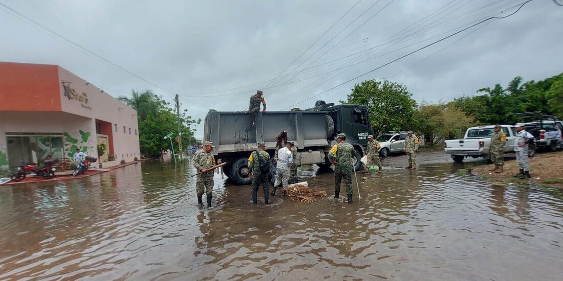 El ejército mexicano activó el plan DN-lll debido a las inundaciones provocadas por las intensas lluvias