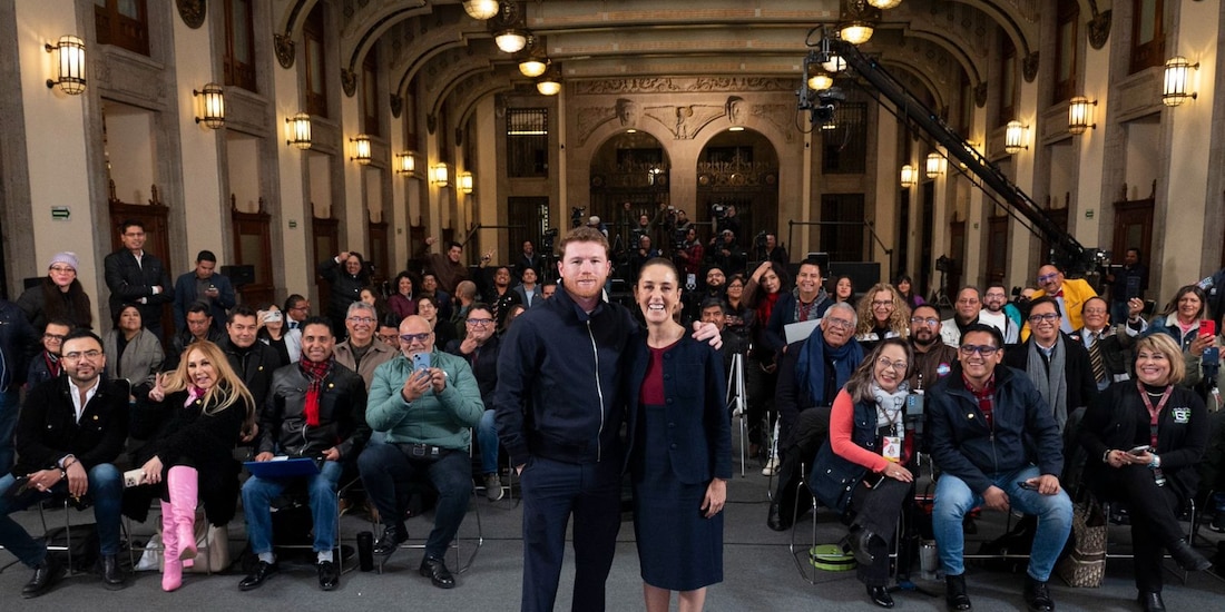 Claudia Sheinbaum y "Canelo" Álvarez presentan la Clase de Box más grande del mundo, programada para abril de 2025.