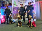 Toshka, Héctor y Kratos, binomios caninos, estuvieron presentes en la celebración.