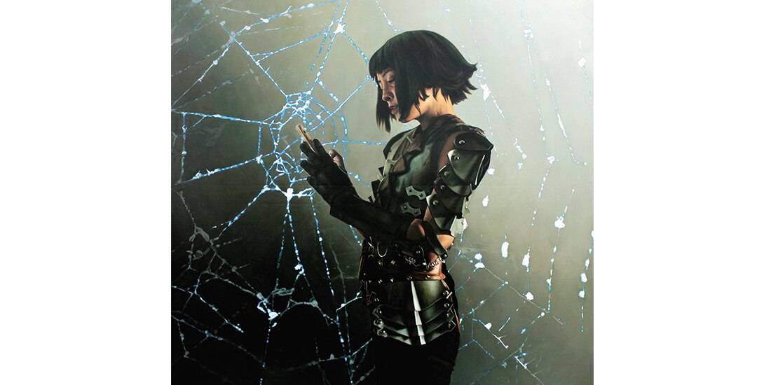 Carlos Cárdenas, Enredo, óleo sobre tela, 2025.