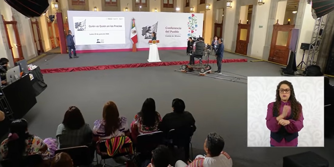 Iván Escalante este lunes en Palacio Nacional.