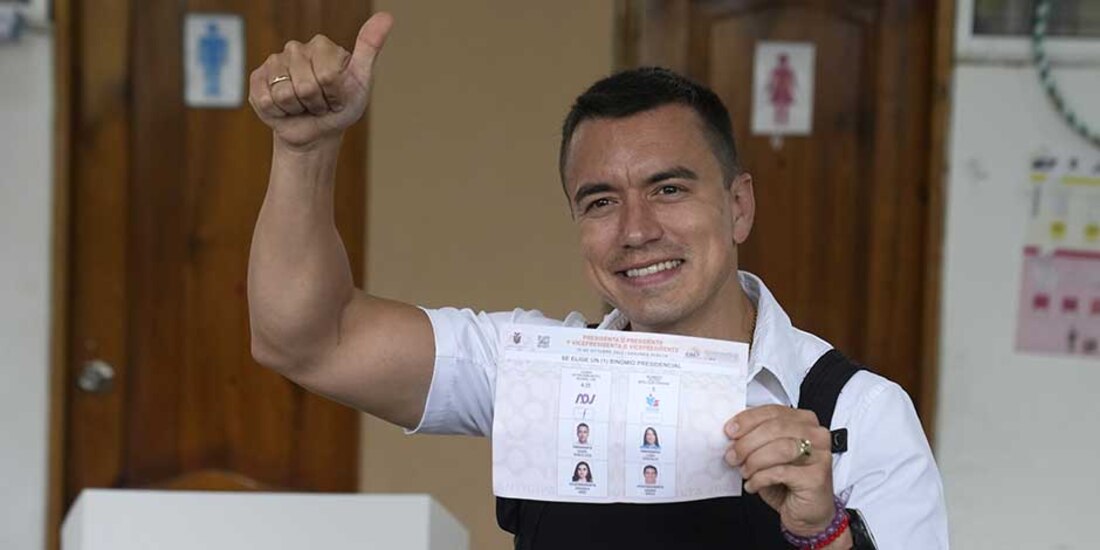 El empresario Daniel Noboa, a la cabeza en balotaje por la presidencia en Ecuador