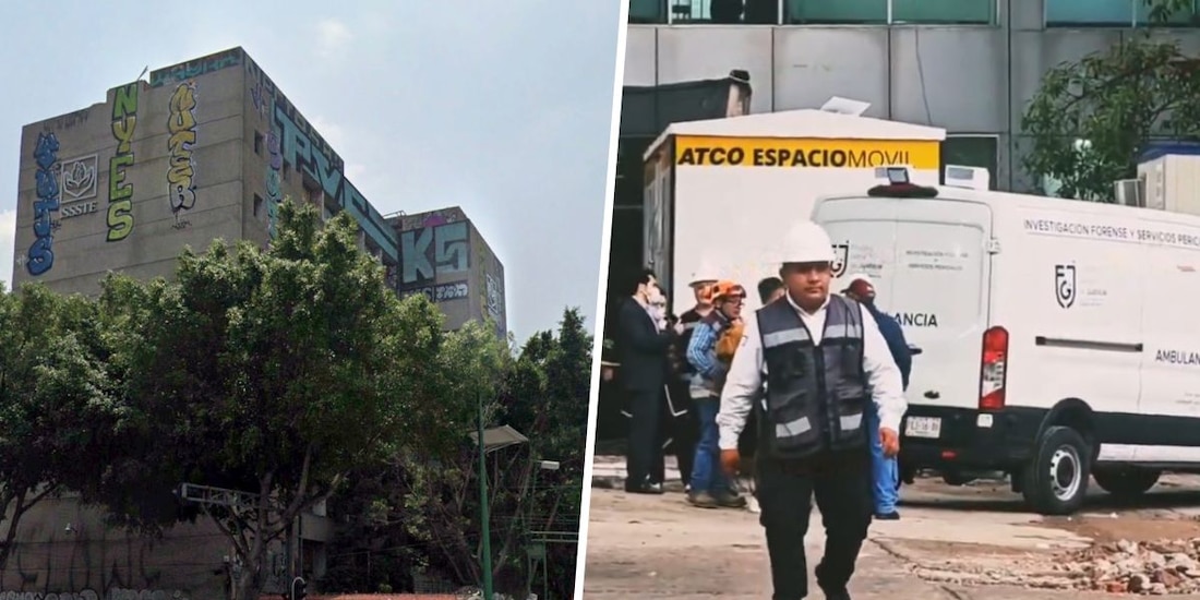Hallan presuntos restos óseos humanos durante demolición de antiguo hospital en Tlatelolco.