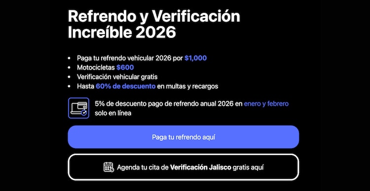 Refrendo y verificacion Jalisco 2026