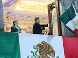 Alejandro Armenta en el acto cívico desde Puebla.