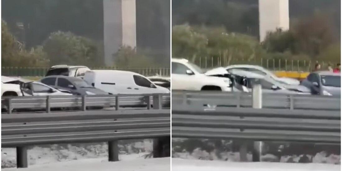 Carambola en la autopista México - Toluca.