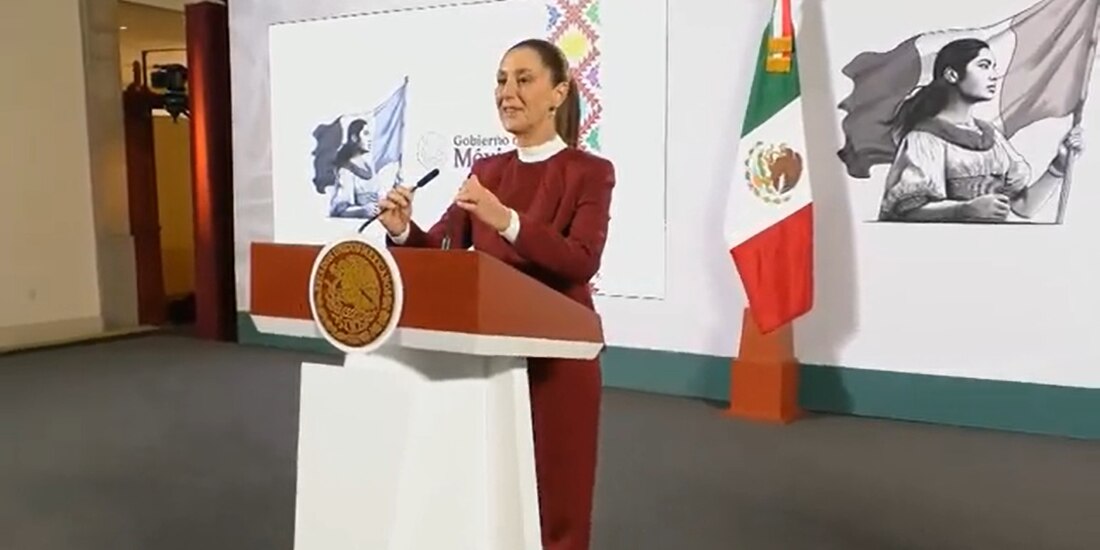 Claudia Sheinbaum en Palacio Nacional este 4 de diciembre del 2024.