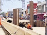 Trabajos de reparación del socavón en Iztapalapa.