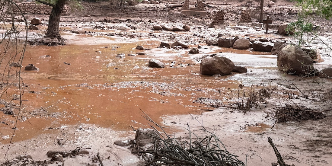 Parte de la inundación en el Gran Cañón