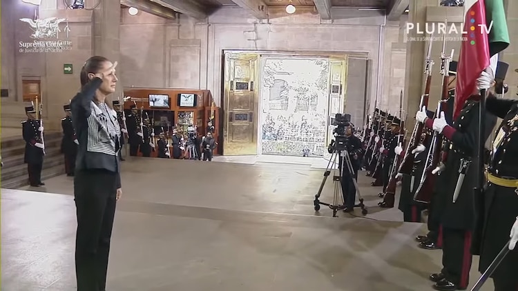 Llegada de la presidenta Claudia Sheinbaum.