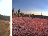 Un Timelapse grabado este domingo 26 de febrero muestra cómo se llenó el Zócalo de la CDMX por la concentración de ciudadanos a favor del INE