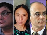 De izquierda a a derecha;Uuc-kib Espadas Ancona, Norma Irene de la Cruz Magaña, José Martín Faz y Carla Humphrey