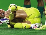 Cristiano Ronaldo se duele tras sufrir una lesión en el duelo entre Al-Nassr y Al-Najma el pasado 25 de febrero.