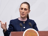Claudia Sheinbaum, presidenta de México, durante la Conferencia del Pueblo.