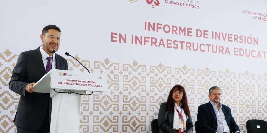 El Jefe de Gobierno capitalino, Martí Batres, durante el evento, ayer.