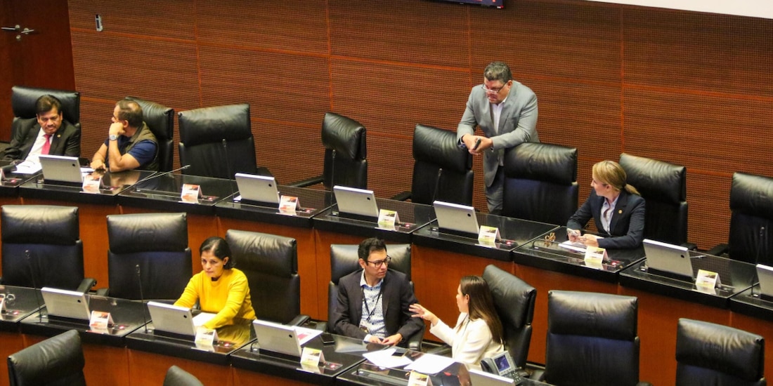 Sesión en el pleno del Senado de la República, ayer.