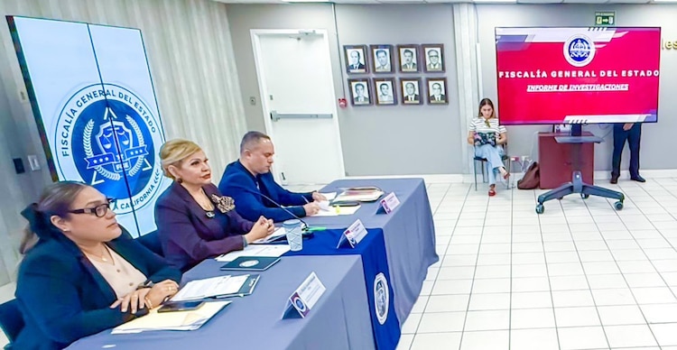 Conferencia de prensa de la Fiscalía General del Estado de Baja California