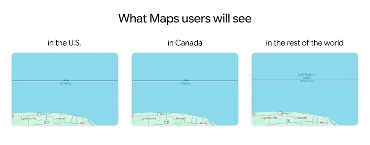 Google cambia nombre de "Lago Ontario" a "Lago América" en Estados Unidos.