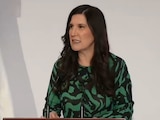 Kenia López Rabadán, presidenta de la mesa directiva de la Cámara de Diputados