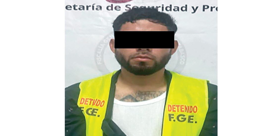 El detenido identificado como Óscar Ariel, ayer