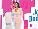 JOSEFINA RODRÍGUEZ, secretaria de Turismo, en inauguración del Tianguis, ayer