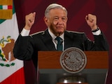 2023-05-12 09:24 Andrés Manuel López Obrador, durante la conferencia matutina desde Palacio Nacional.