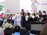 La jefa de Gobierno, Clara Brugada, encabeza el corte de listón de la primera Utopía en la alcaldía Azcapotzalco.