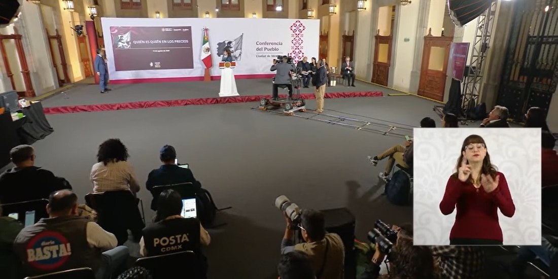 Iván Escalante, titular de Profeco, en Palacio Nacional este lunes.
