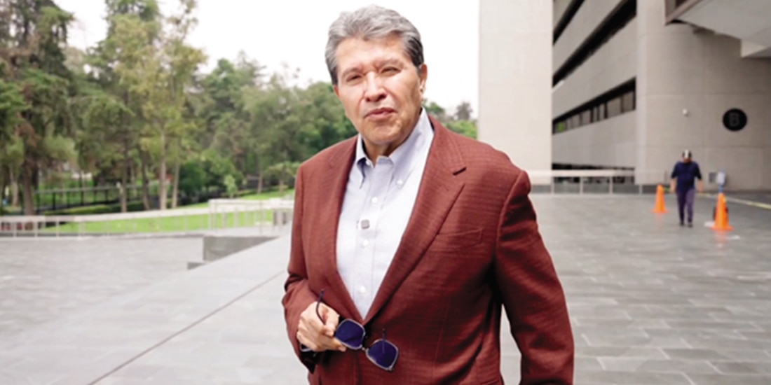El coordinador de diputados de Morena, ayer, en un videomensaje.