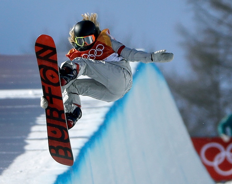 Chloe Kim, atleta estadounidense en los Juegos Olímpicos de Invierno en 2018.