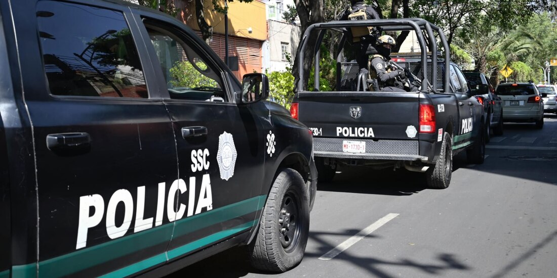 Unidades de la SSC en la Ciudad de México, en una fotografía ilustrativa.