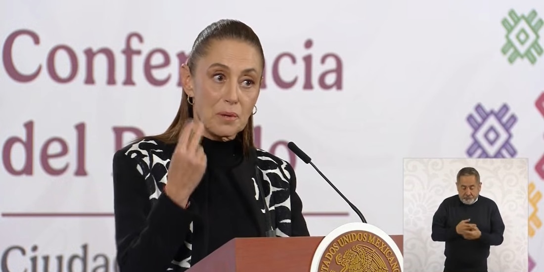Claudia Sheinbaum, Presidenta de México este miércoles en Palacio Nacional.