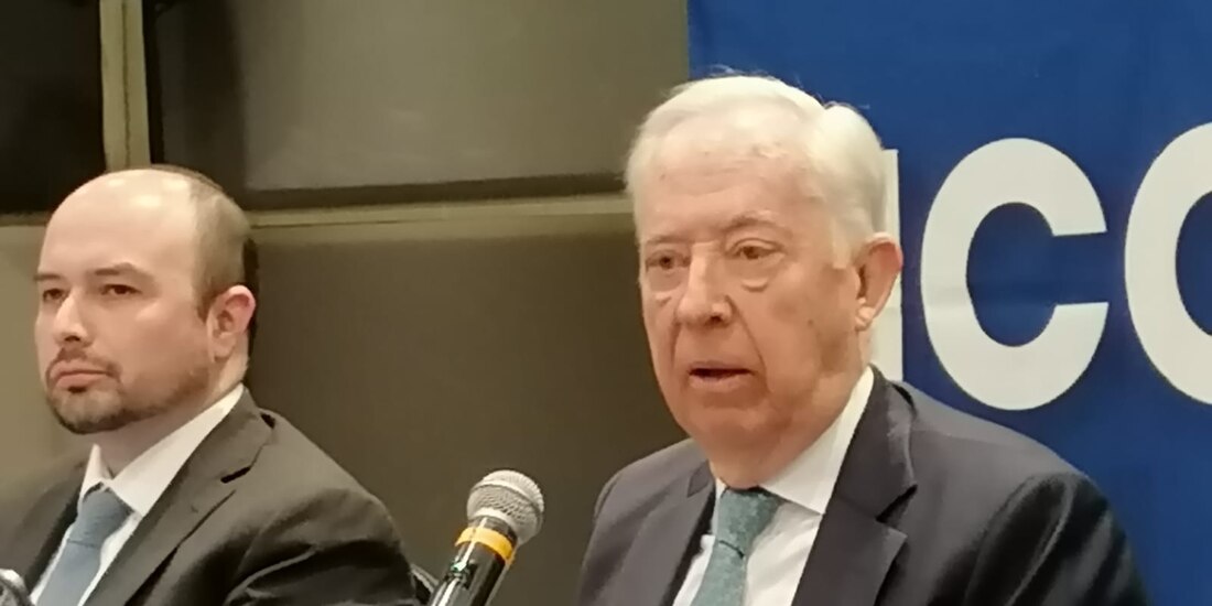 Claus Von Wobeser, presidente de la ICC México, en rueda de prensa, ayer.