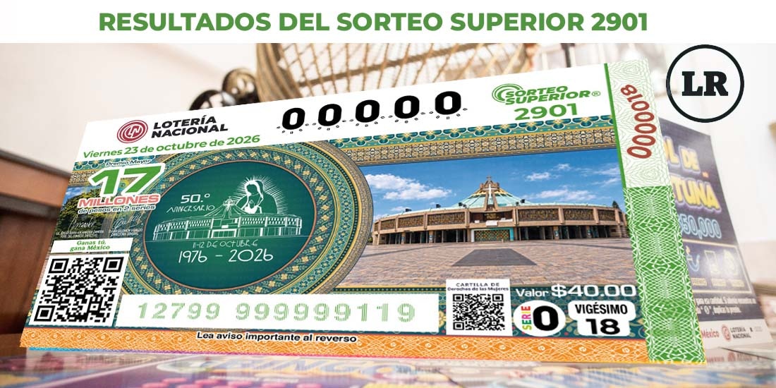 Resultados del Sorteo Superior 2901 del 23 de octubre del 2026.